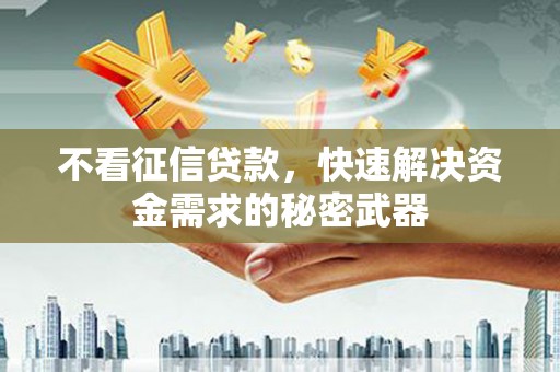 北海不看征信贷款，快速解决资金需求的秘密武器